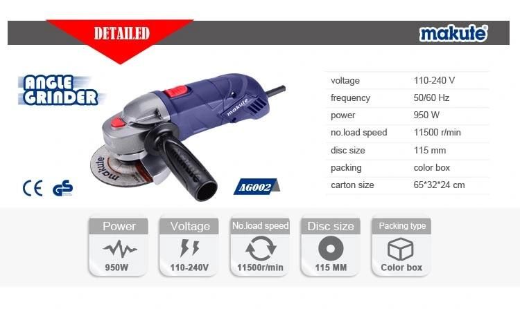 950W 100/115mm Electric Grinder Machine Wet Mini Angle Grinder
