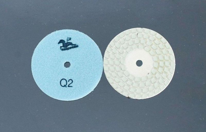Qifeng 4′ ′ Four Steps Diamond Dry Polishing Pads for Nature Stones
