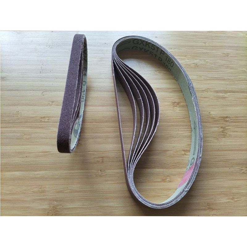 330X10mm 120 180 Grits Red Aluminium Oxide Abrasive Sanding Belts for Polishing Grinding