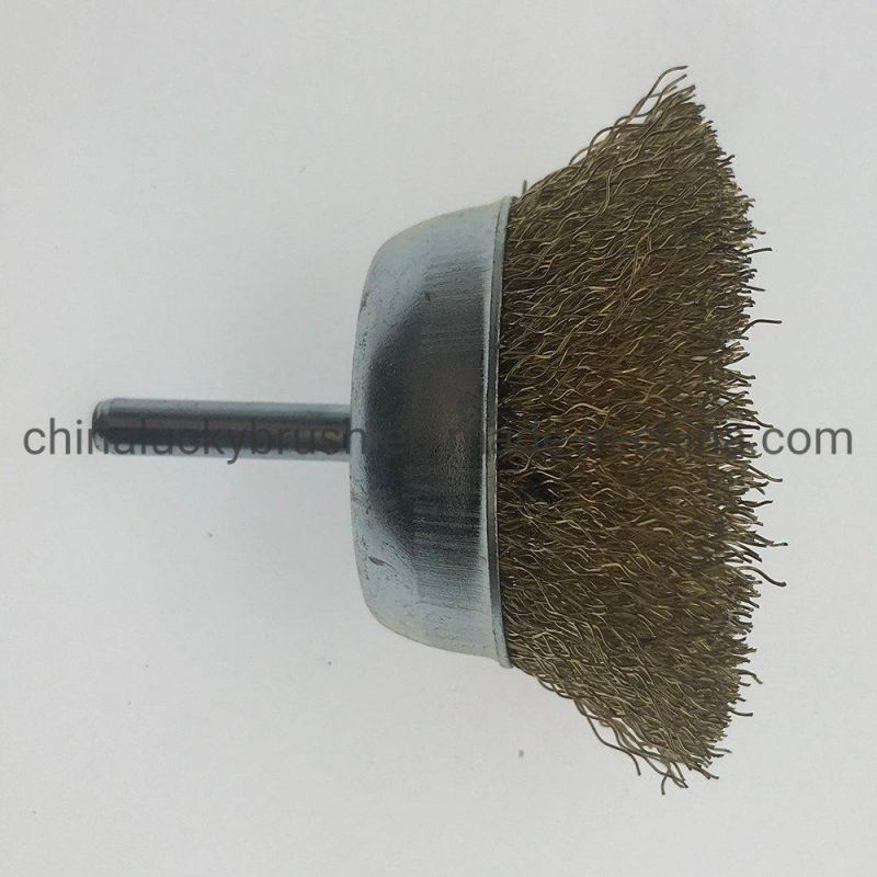 3" Cup Brush with Shaft 1/4 Hex Mandrel (YY-385)