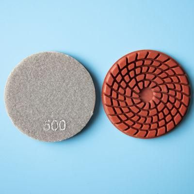 Qifeng Flexible Wet Abrasive Resin Bond Diamond Concrete Polishing Pad for Concrete Floor