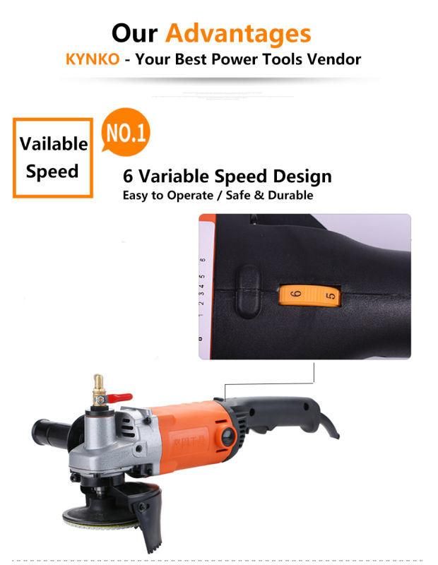Kynko Factory 125mm 1400W 0-8500rpm Portable Electric Angle Grinder with Variable Speed for Stones (KD25)