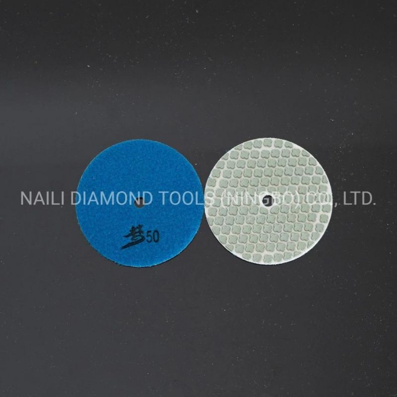 Qifeng Manufacturer Power Tools Abrasive Dry Flower-Shaped Polishing Pad for Stone Wall