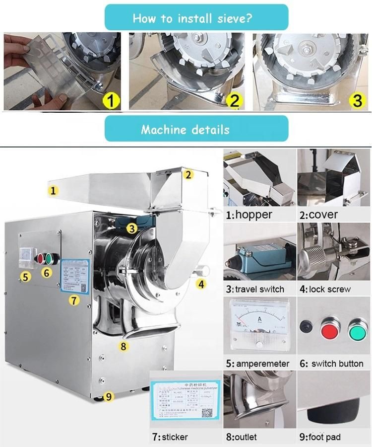 High Efficiency Cocoa Powder Universal Crusher Machine Grinding Machine