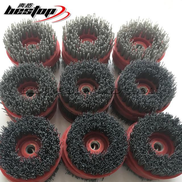 100mm 5/8"-11 Silicon Carbide Granite Antique Abrasive Brushes