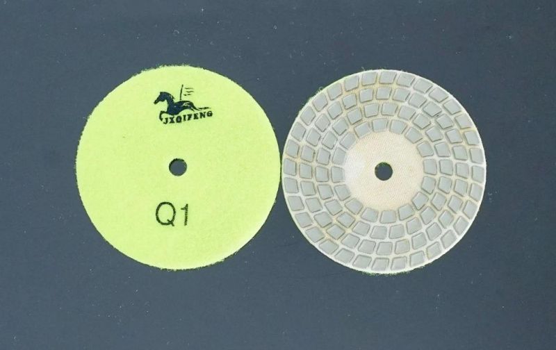 Qifeng Four Steps Diamond Resin Dry Resin Polishing Pads for Nature Stones