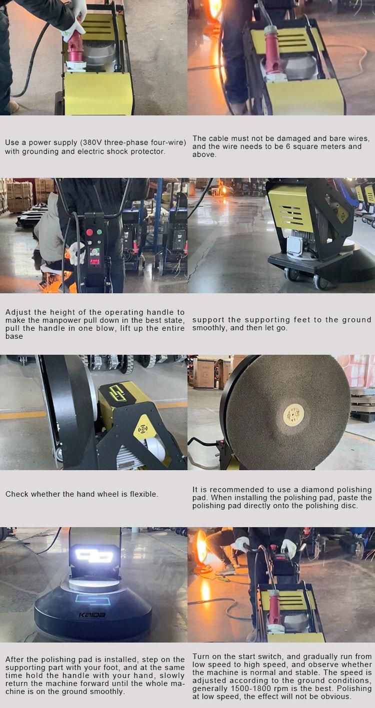 Floor Grinding Machine Heavy Duty Concrete Grinder Remote Control Terrazzo Concrete Polishing Machine