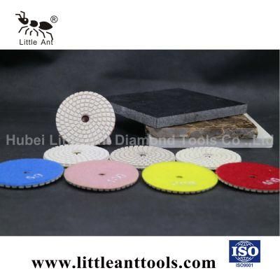 80mm Hot Sale Diamond Flexible Wet Polishing Pads for Marble/Granite