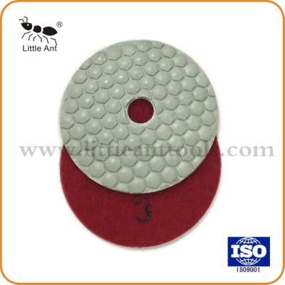 80mm Pressed Diamond Flexible Dry Polishing Pads for Granite/Concrete/Marble