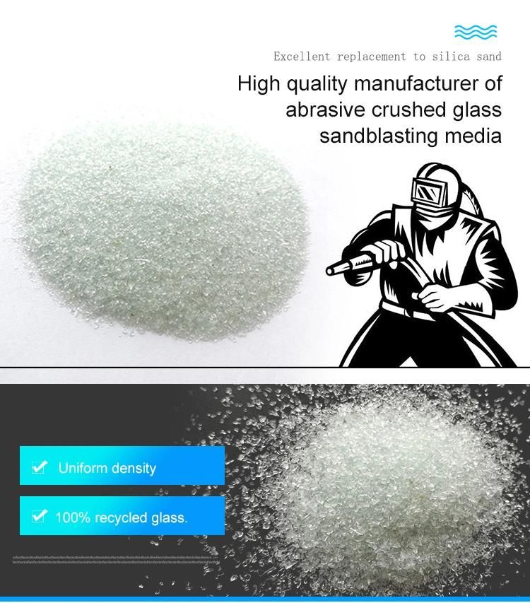 Environmentally Sandblasting Crushed Glass Powder Used on Sand Blasting Media