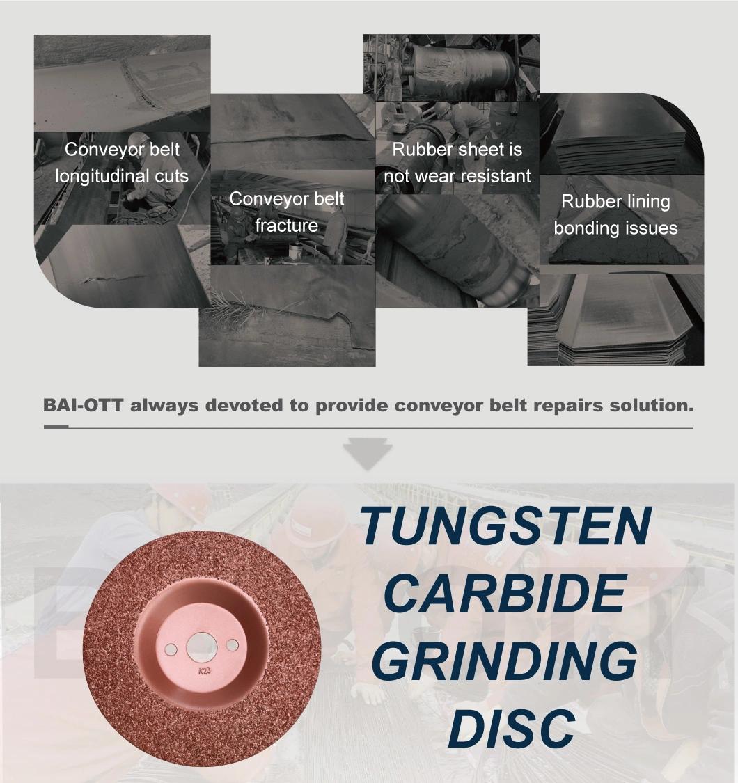 Rubber Conveyor Belt 125mm Tungsten Carbide Buffing Grinding Disc K18