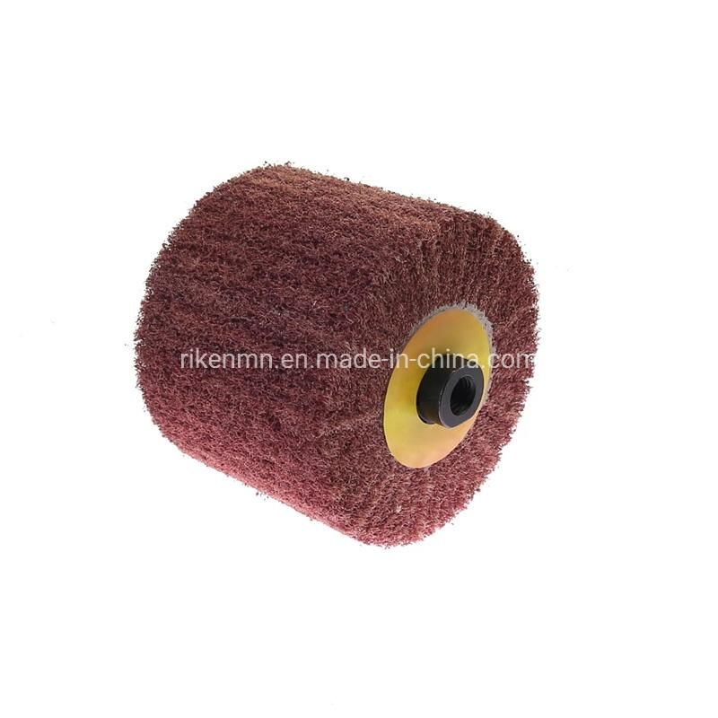 125*100*19 Non Woven Flap Wheel Satin Grinding Wheel for Polishing Stainless Steel Wire Drawing