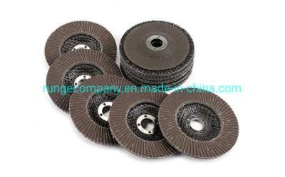 Power Electric Tools Accessories 115mm 60 Grit Flap Disc High Density Temperature Sintered Aluminium Oxide