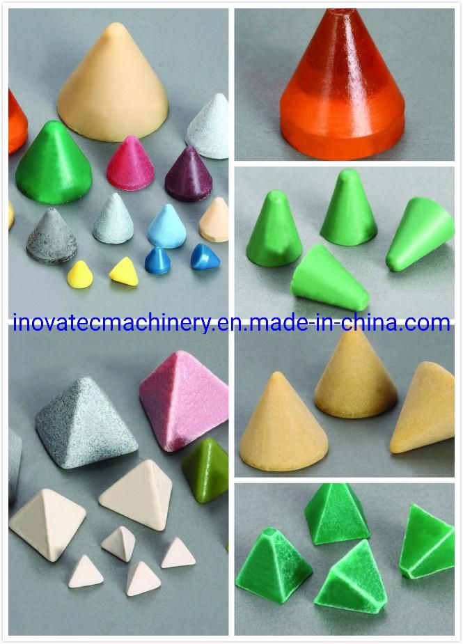 Aluminum Brass Copper Abrasive Plastic Deburring Stone Vibratory Finishing