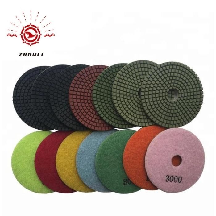 7 Step Type Wet Polishing Pad Abrasive Tools for Stone