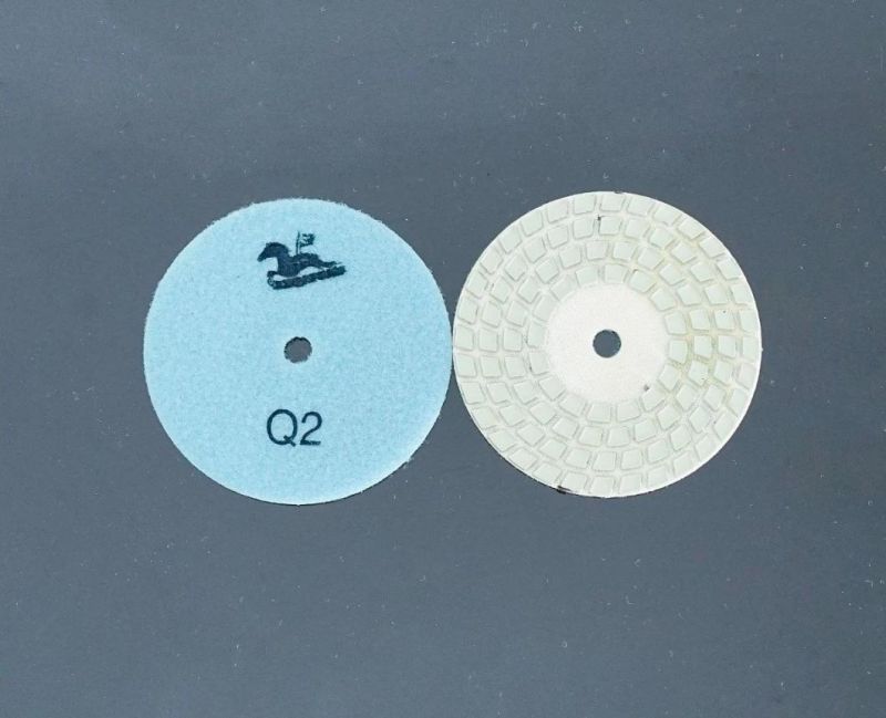 Qifeng Power Tool 4 Inch Four-Step Dry Polishing Pads for Marble/ Granite