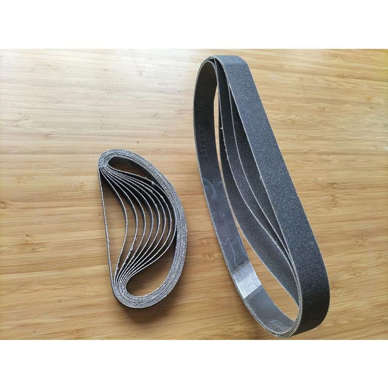 20*520mm 120 180 Grits Black Silicon Carbide Abrasive Sanding Emery Belts for Polishing Grinding
