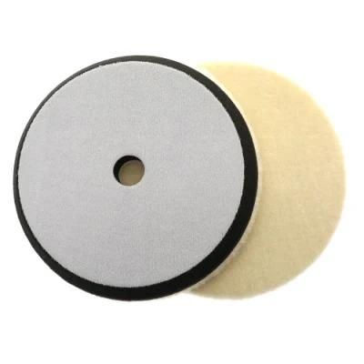 7 Inch 180mm Knitted Wool Pad Short-Nap with Foam Cushion for Rotary &amp; Da Polisher