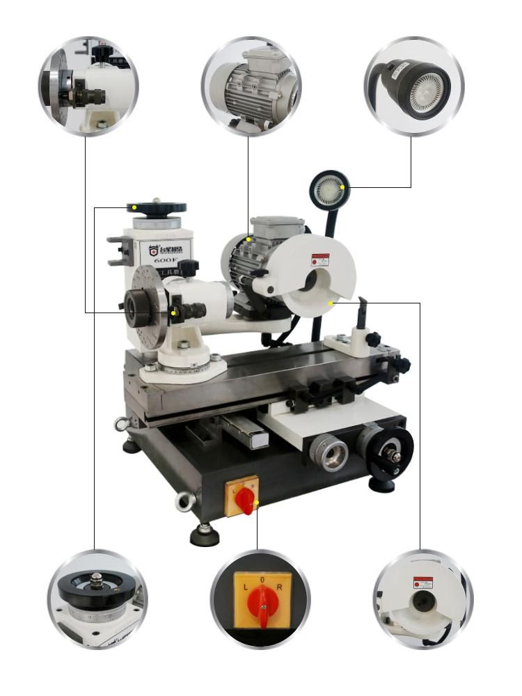 Txzz Tx-600f Universal Double Bladed Grinder with Dovetail Guide Rail Worktable