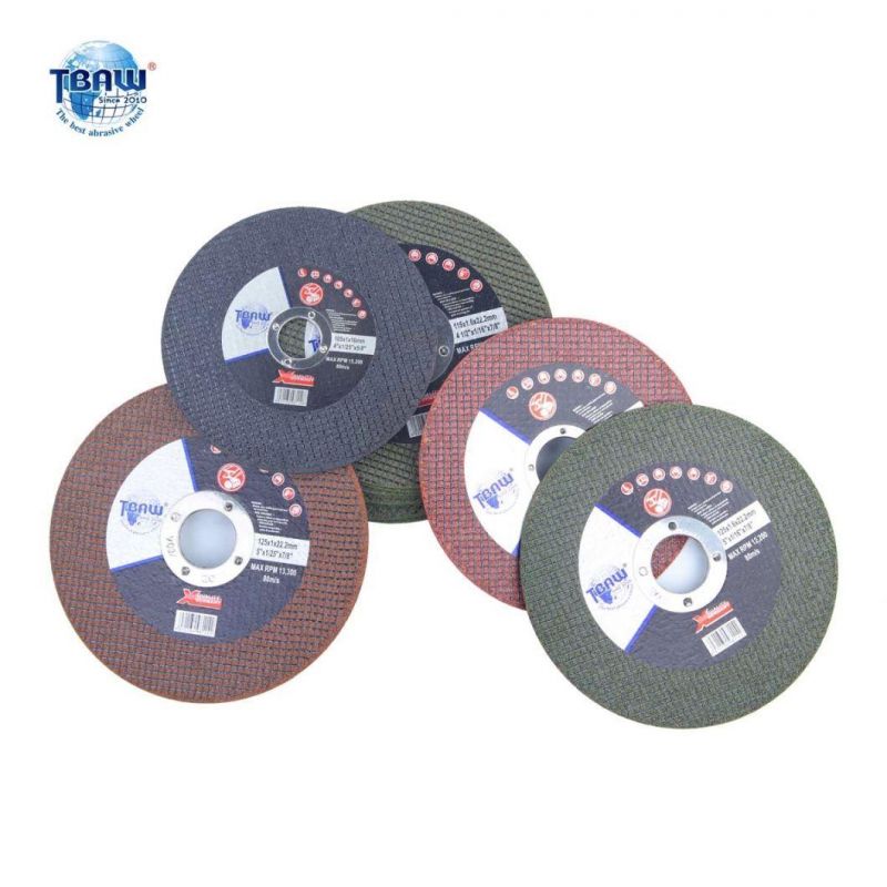 China Factory 125*1.6*22mm Resin Bond Abrasive Grinding Cutting Wheel for Stainless Steel