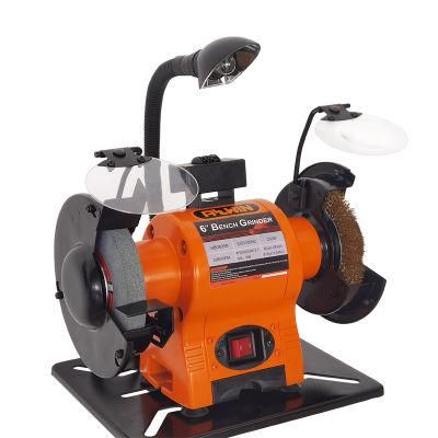 Good Quality 220V 250W 150mm Bench Grinder with Spark Deflector for Hobby