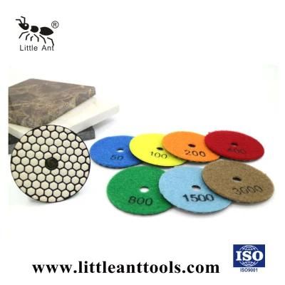 Hexagon Resin Flexible 4&prime;&prime; Dry Polishing Pad for Angle Grinder