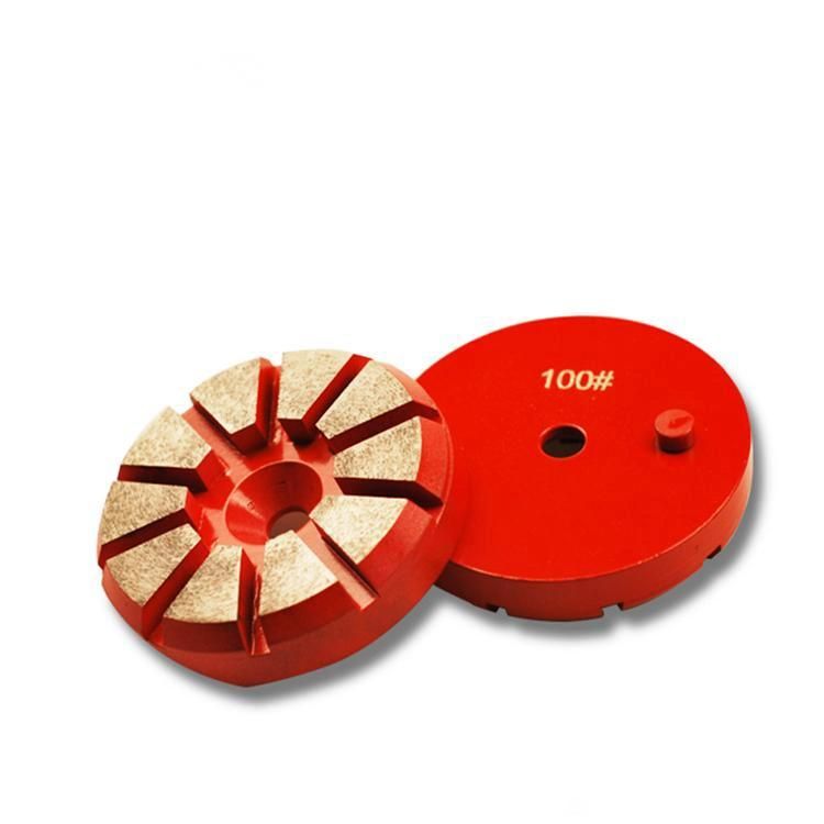 3 Inch D80mm Ten Segments Diamond Grinding Wheel with Single Pin Diamond Polishing Disc for Concrete and Terrazzo Floor