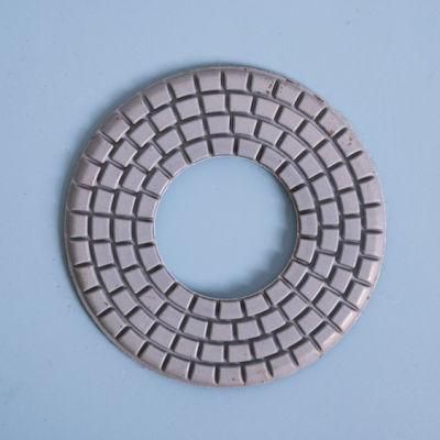 Qifeng Power Tool Stone&Concrete Flexible Diamond Resin Bond 5&quot; 7-Step Big Hole Wet Flexible Polishing Pads