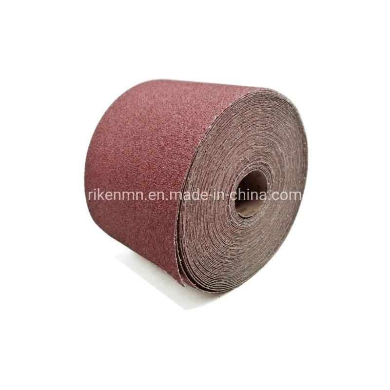 High Efficiency 75mm*533mm Abrasive Sandpaper Manual Sandpaper Strip Sand Paper Roll for Board Material, Furniture, Wood Floor, Leather, Textile and Metal