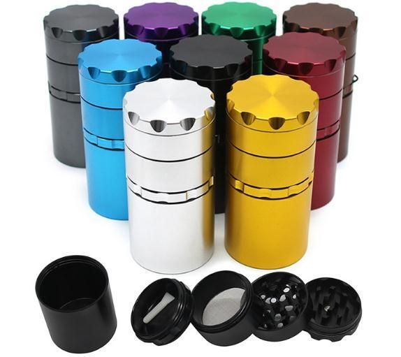 4 Layers Multi Colour Metal Crusher Tobacco Spice Herb Grinder