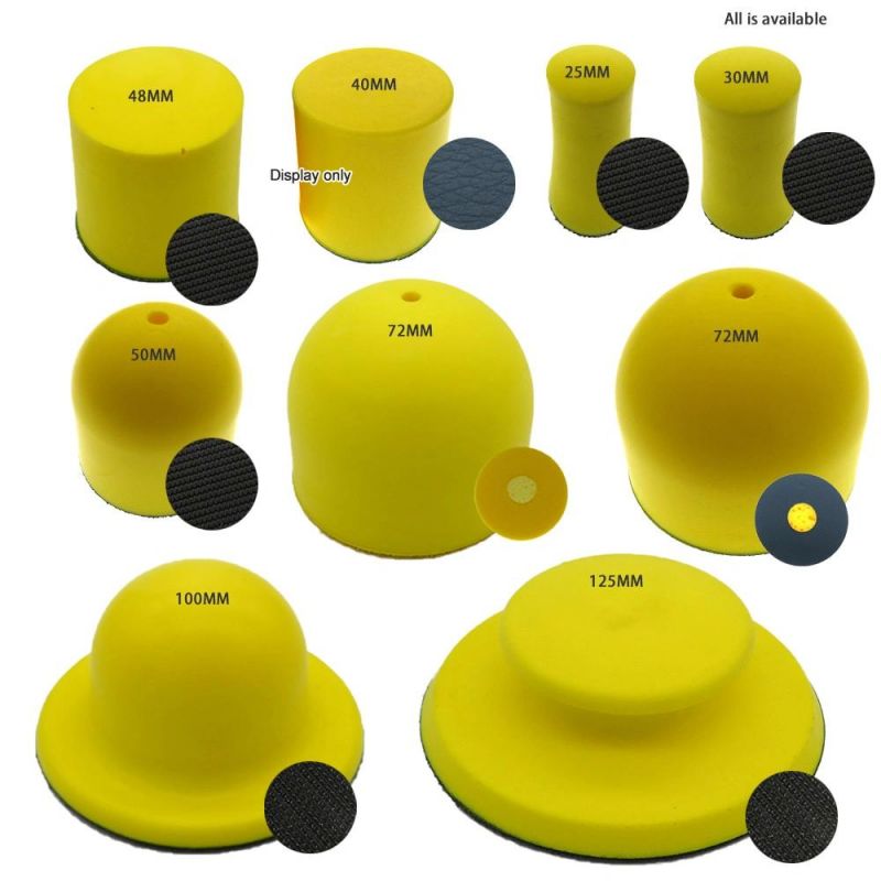 40mm Sticky Vinyl PU Foam Handing Sanding Block Hand Pad for Psa Sanding Discs
