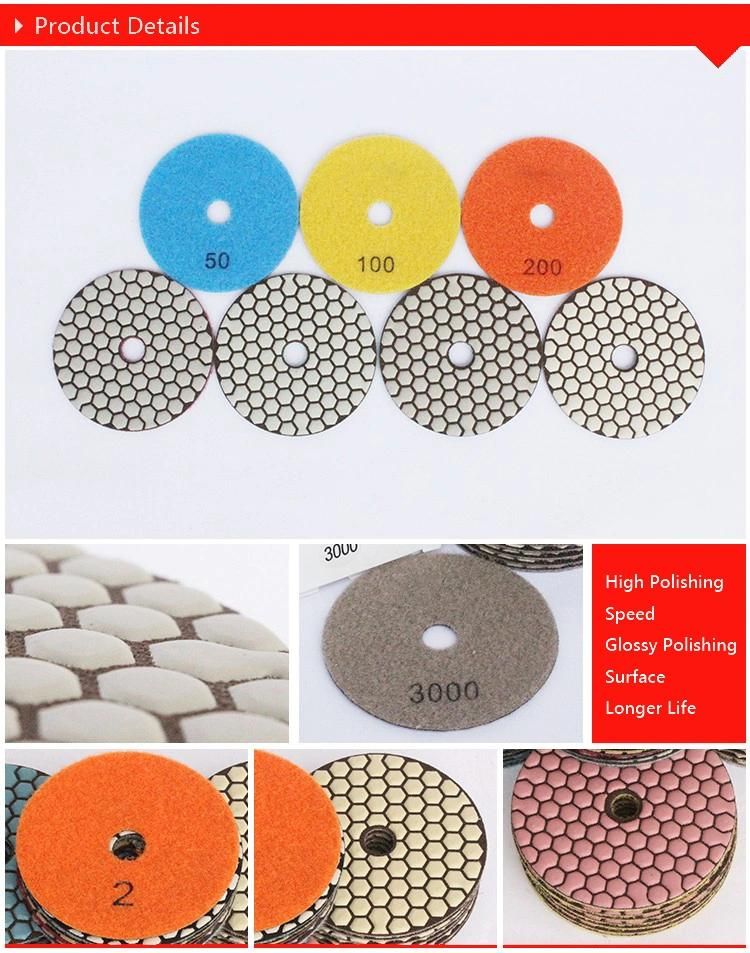 7 Steps Fast Polishing Diamond Dry Polishing Pads