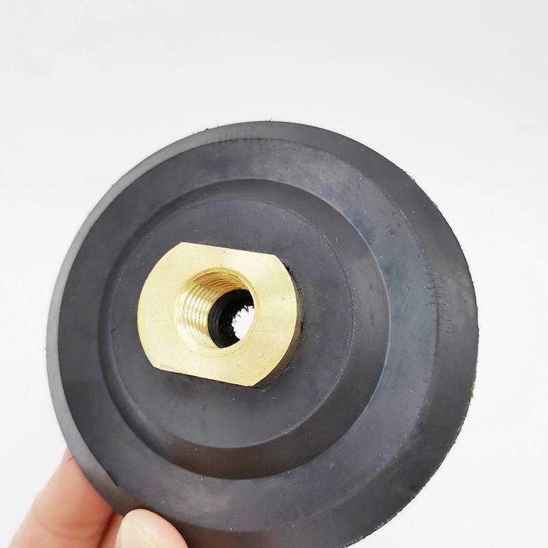 Thread Diamond Polishing Pads 4 Inch M14 Backer Pad Rubber Backer Angle Grinder Adapter Flexible Rubber Holder