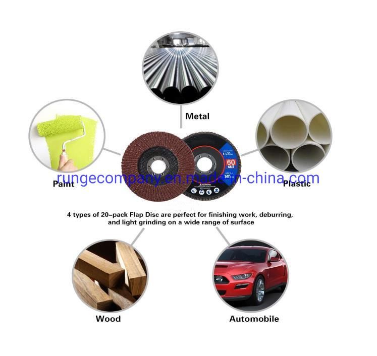 Aluminum Oxide Flap Disc 40 Grit High Density Industrial Abrasive Grinding Wheel, 5" Sandpaper Wheel for Polishing Metal Stainless Steel Wood
