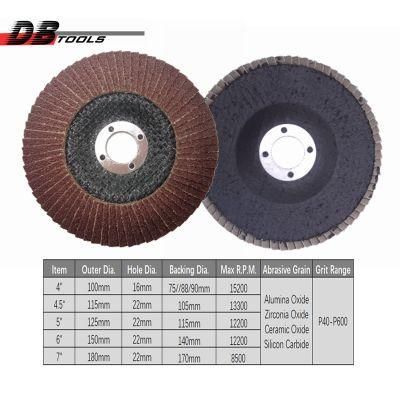 4 Inch 100mm Grinding Sanding Wheels Flap Disc Abrasive Disc for Metal Aluminum Oxide