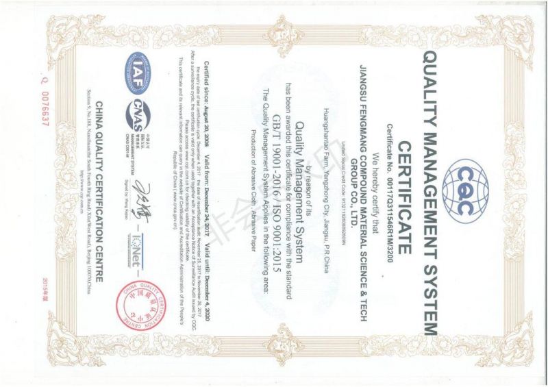 J-Wt Cloth Calcined Aluminum Oxide Abrasive Cloth Tj538