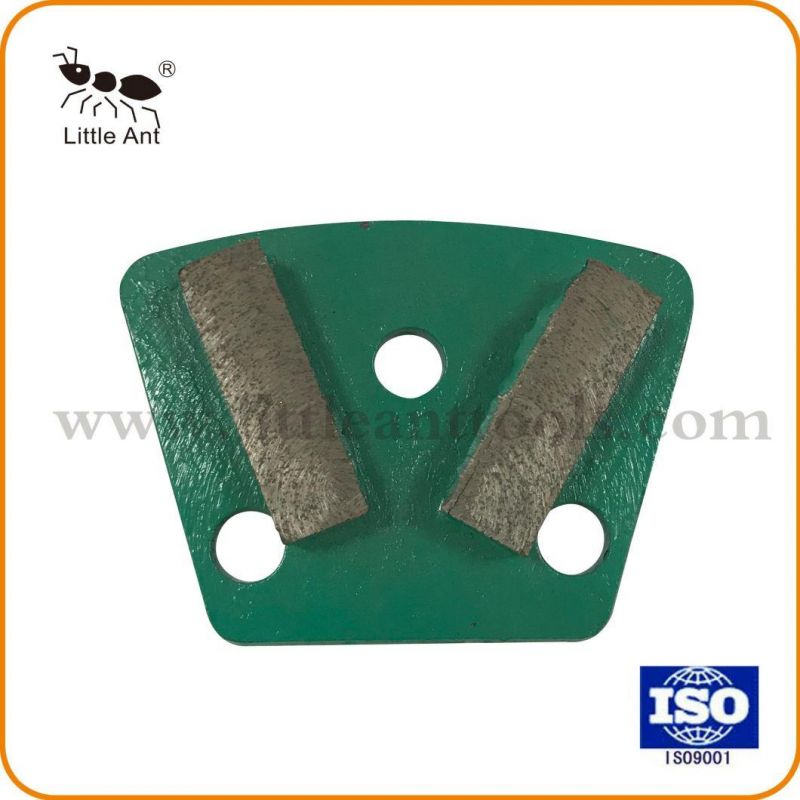 Double Segments Rectangle Diamond Concrete Floor Grinding Plate