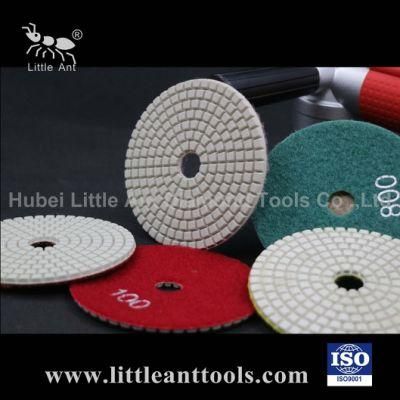 Litte Ant White Polishing Pad Resin Diamond Pad for Engineered Stone