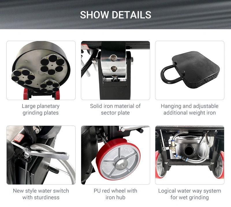 Best Selling Concrete Floor Grinding Machine Polisher Tool with 24hours Online Technical Support