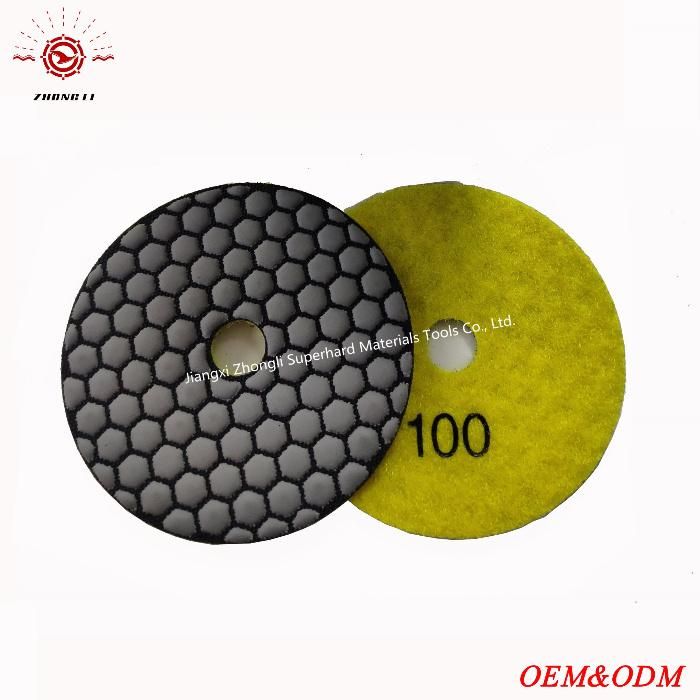 100mm Dry Abrasive Tool Polishing Pad for Granite Marble