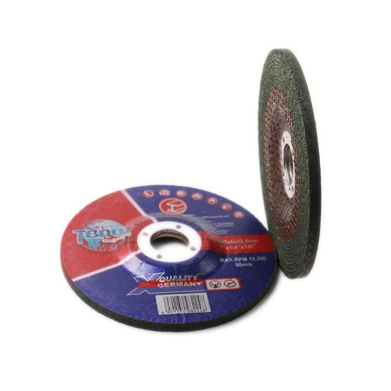 Assia Market Hot Sale 5inch 125X6.0X16mm Abrasive Grinding Disc with Back 2.5nets for Metal Grinder