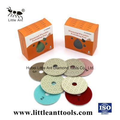 Long Lifespan 4-Step Wet Pad for Polishing Marble Granite