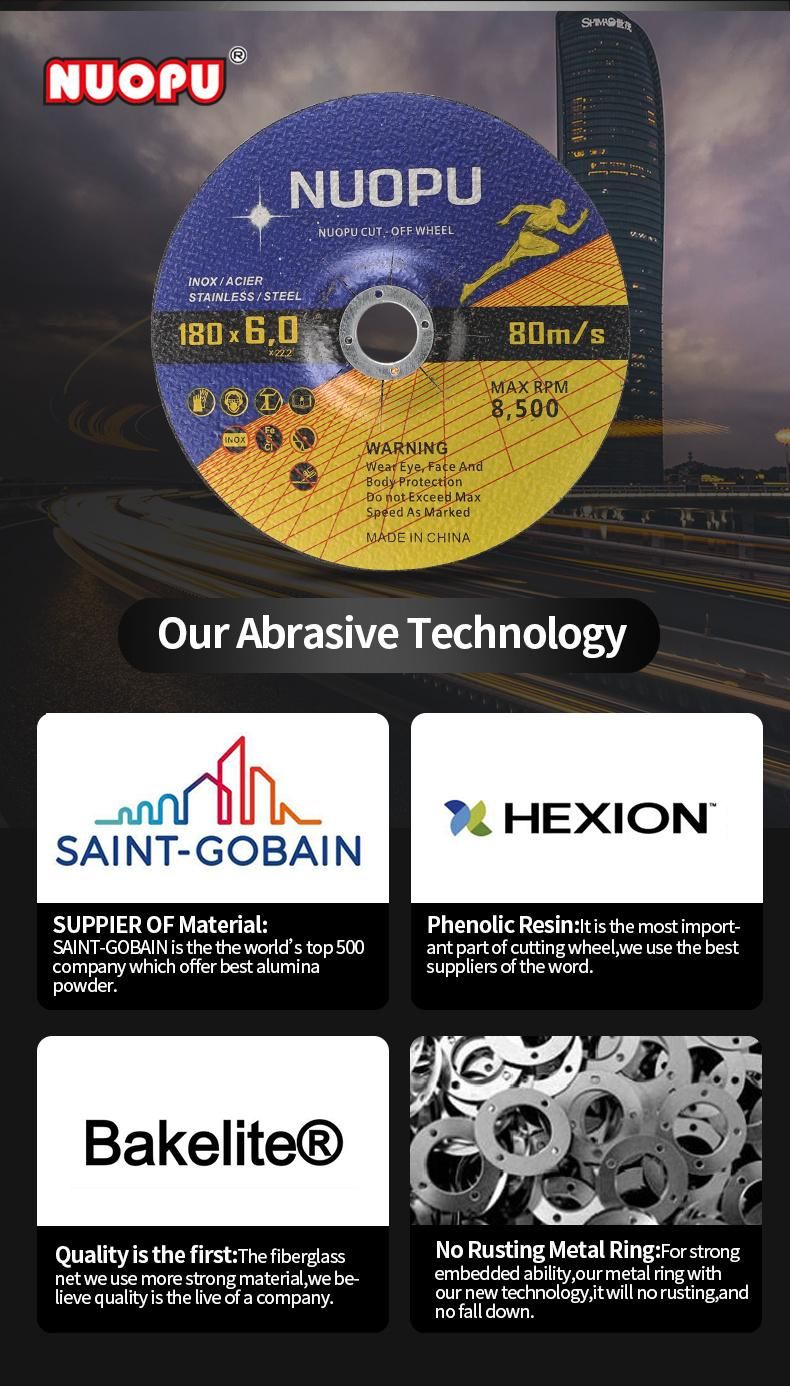 Resin Bonded Abrasives Cutting Disc for Metal and Stainless Steel