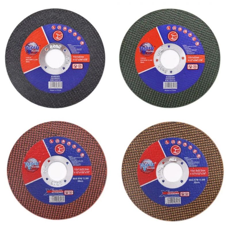 China High-Performance Abrasive MPa Certified 4" Resin Bonded Cutting Disc Cut off Wheel Grinding Disc for Stainless Steel Metal