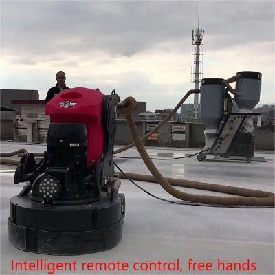 High Speed Remote Control Round Terrazzo Diamond Electric Planetary Vacuum Automatic Epoxy Concrete Floor Grinder Polishing