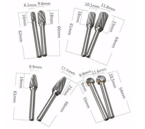 10PCS Popluar Carbide Burr Set (GMH011)