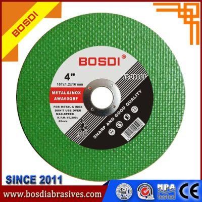 4&prime;&prime; Cutting Wheel/Disc/Disk, High Quality &amp; Low Price, Cutting Stainless Steel/Copper/Aluminum /Nonferrous Metal/Stone, Green/Red/Black/Orange