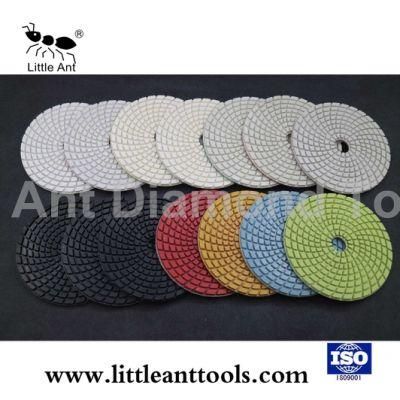 Factory High Quality 4-Inch White Wet Resin Marble Granite Tile Stone Diamond Polishing Pads