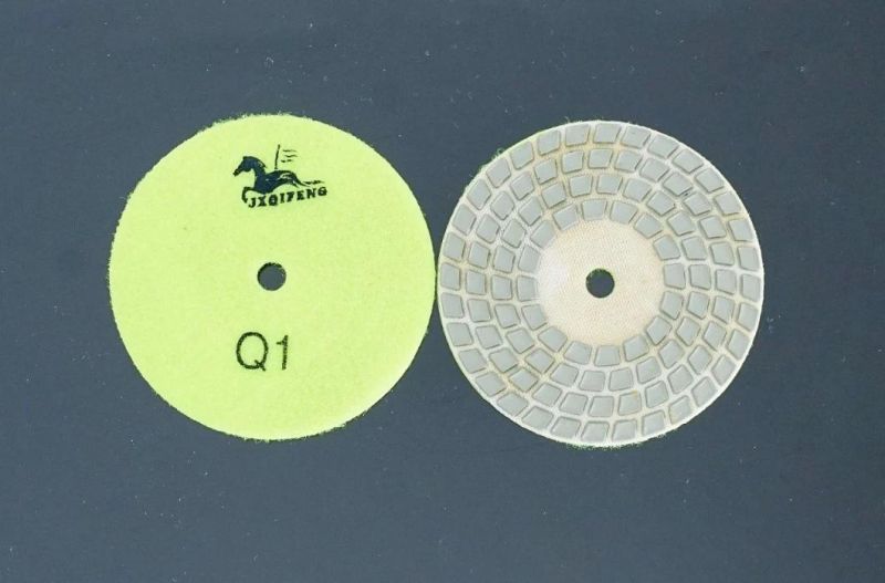 Qifeng Power Tool 4 Steps 3 Inch/80mm Diamond Polishing Pads for Nature Stones