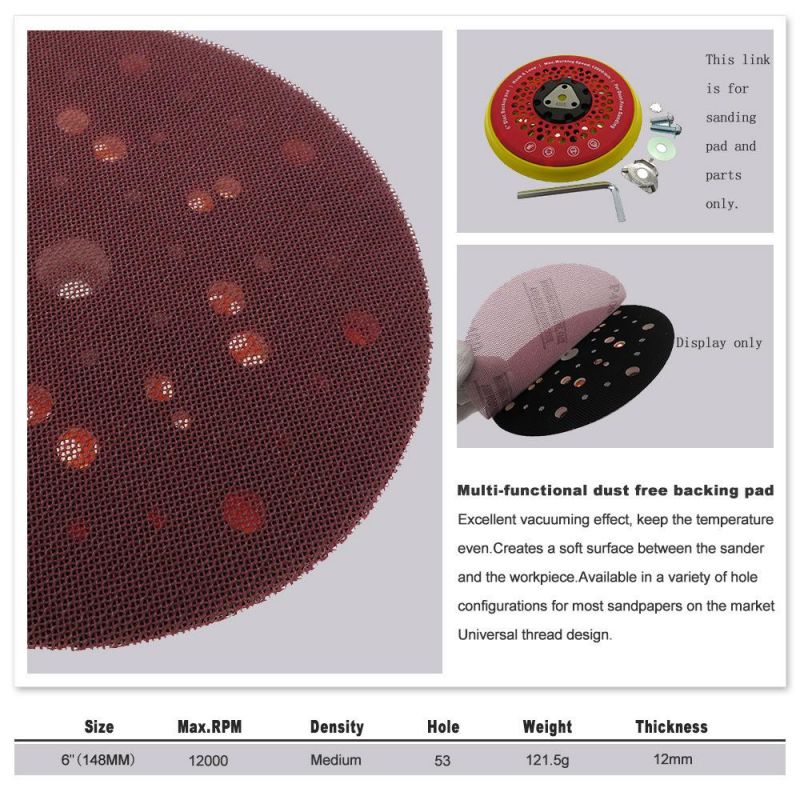 Polishing Pad Backing up Pad 12000rpm Power Sander Tools Accesories